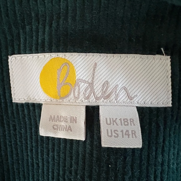 Boden Marylebone Corduroy Blazer Emerald Green Women’s US Sz 14R Academia - Picture 9 of 16